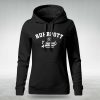 Damen Hoodie Schwarz Druck weiß