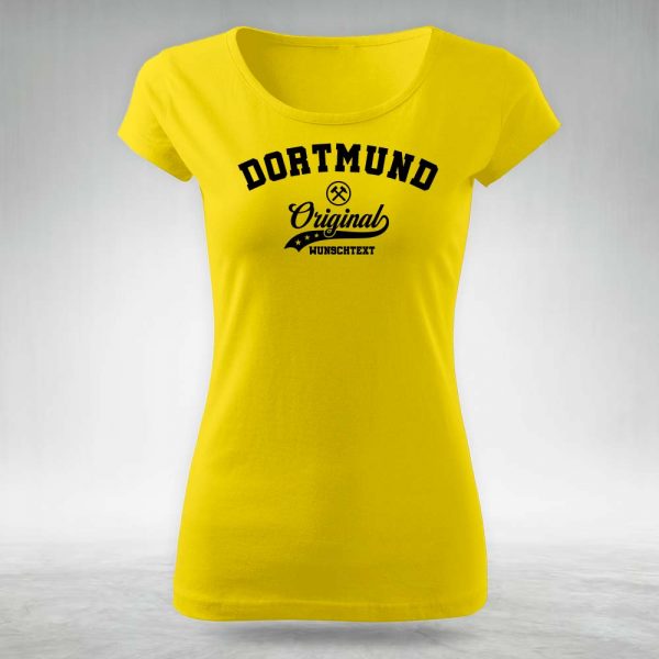 Frauen-T-Shirt-Dortmund-Schwarz-Gelb