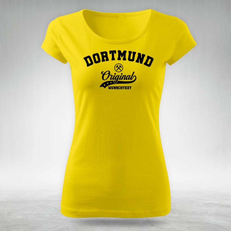 Frauen-T-Shirt-Dortmund-Schwarz-Gelb