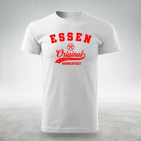 T-Shirt-Männer-Essen-Weiß
