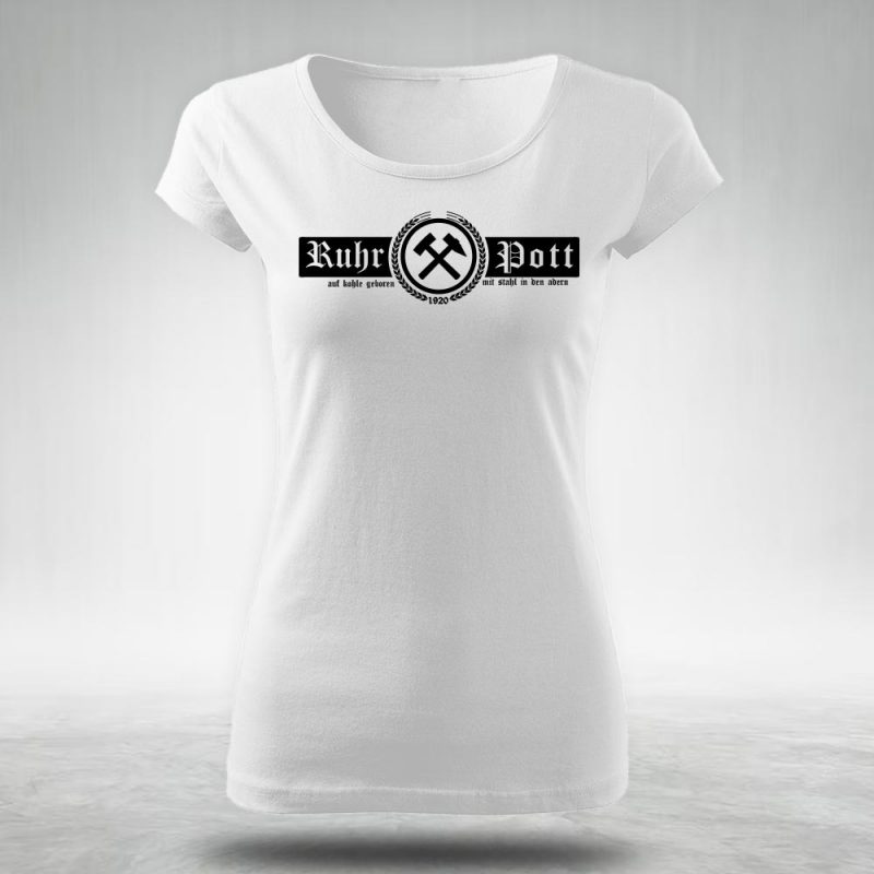 Auf-Kohle-geboren-Ruhrpott-Frauen-Shirt-weiss
