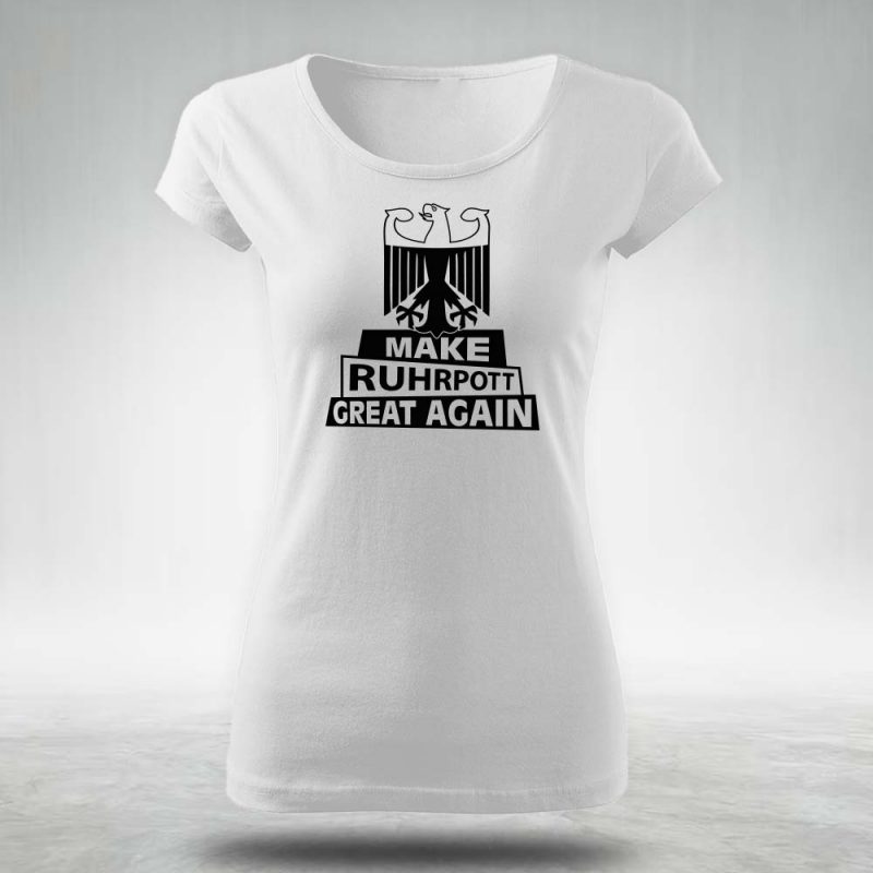 T-Shirt Frauen Make Ruhrpott Great Again Weiß