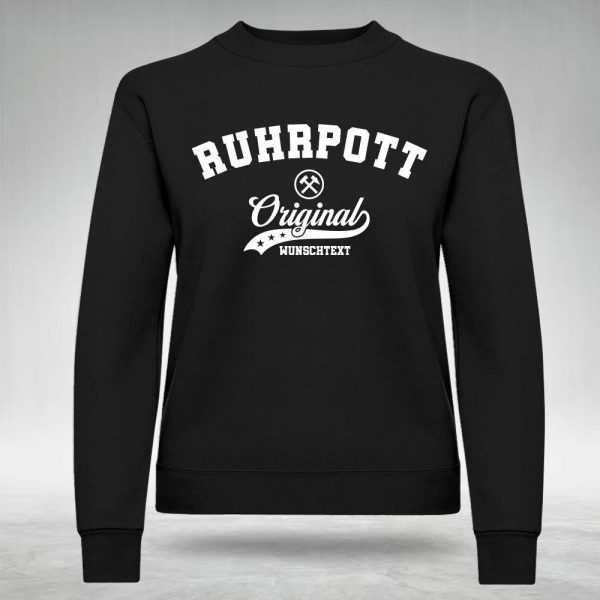 Frauen Sweatshirt Pullover Schwarz Ruhrpott