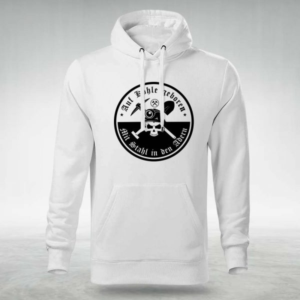 Männer Hoodie Totenkopf schwarz