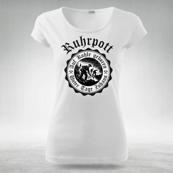 Frauen Shirt weiß Unter Tage Ruhrpott