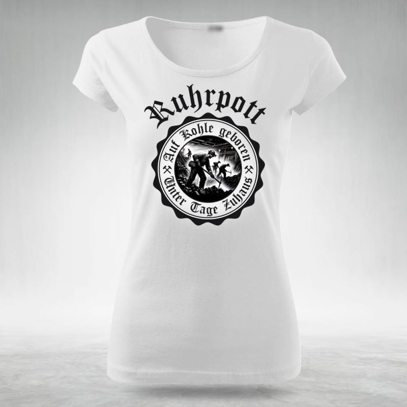 Frauen Shirt weiß Unter Tage Ruhrpott