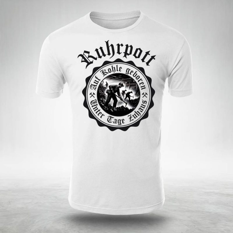 Herren Shirt weiß Unter Tage Ruhrpott