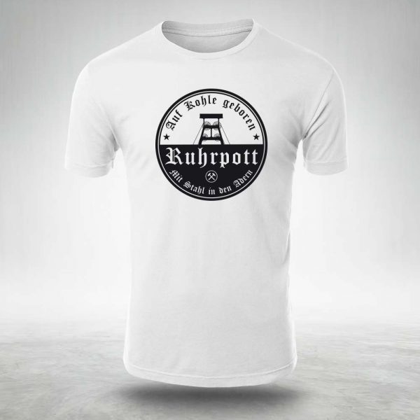 Männer T Shirt Förderturm weiß