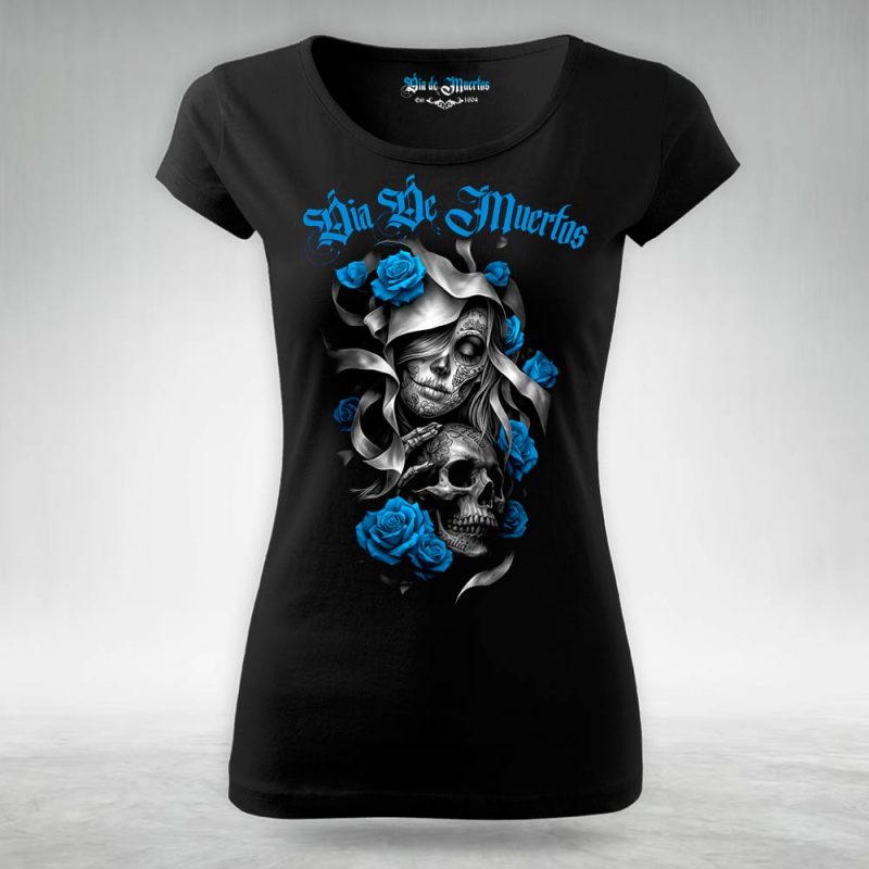 Dia de Muertos Frauen T Shirt schwarz