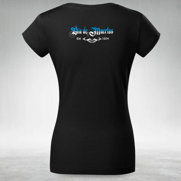 Frauen T Shirt Dia de Muertos Rücken