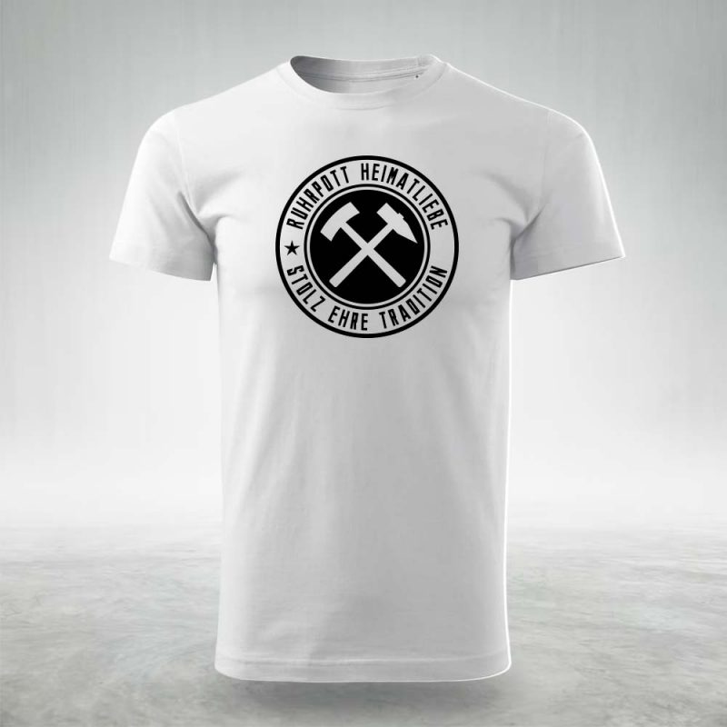Ruhrpott Heimatliebe Männer Shirt weiß