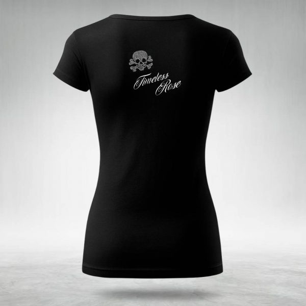 Frauen T Shirt Timeless Rose Rücken
