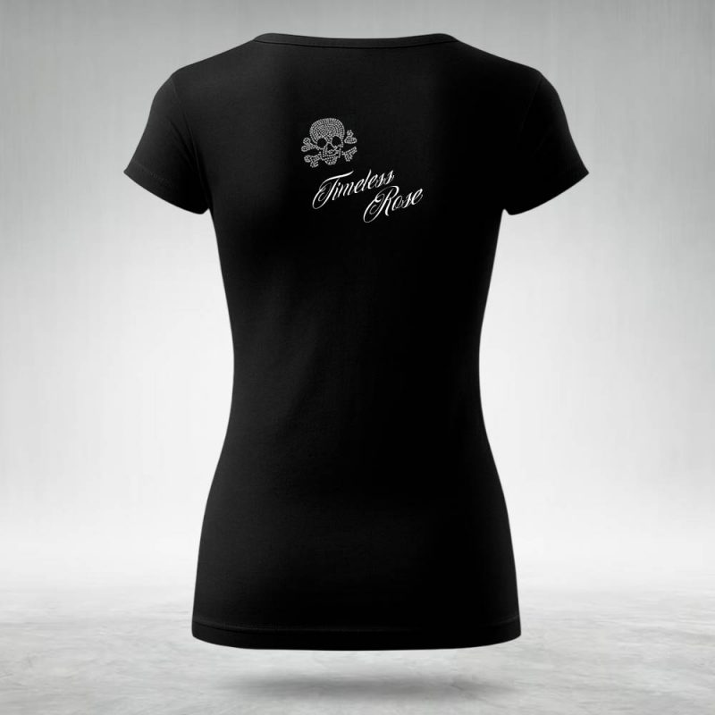 Frauen T Shirt Timeless Rose Rücken