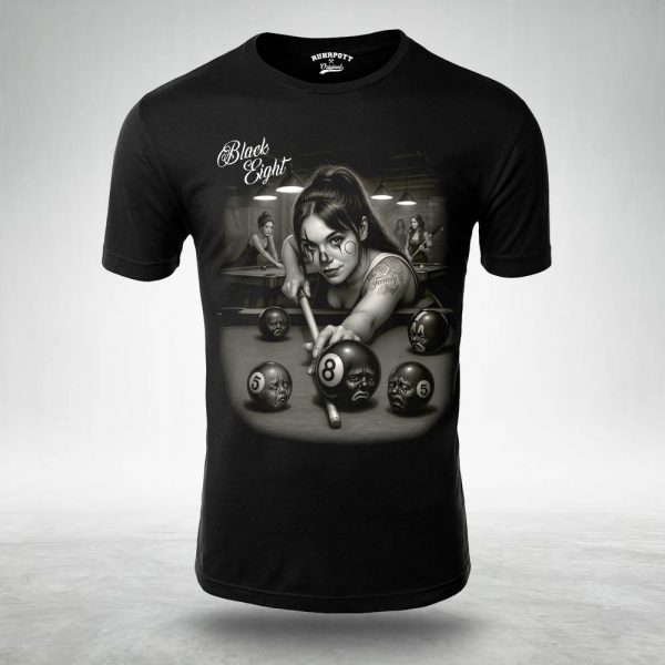 Männer T Shirt Black Eight