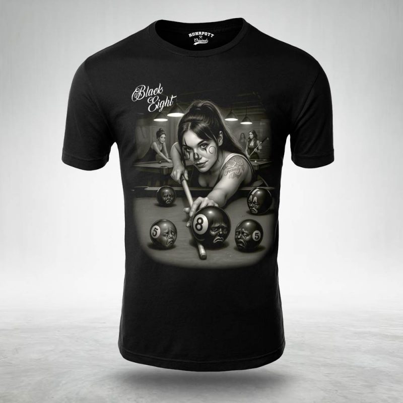 Männer T Shirt Black Eight