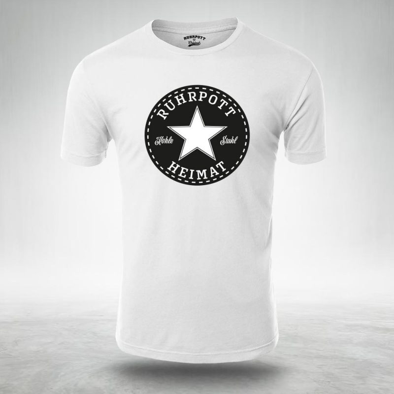 Männer T Shirt Ruhrpott Heimat weiß