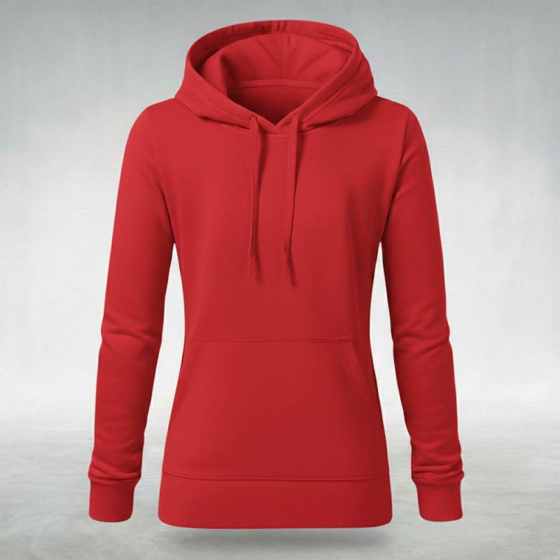 Frauen Hoodie rot vorne
