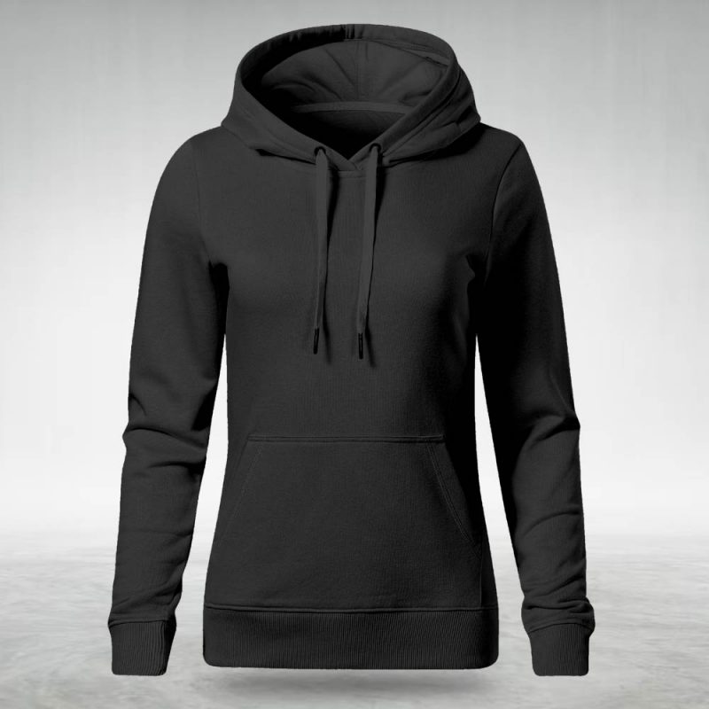 Frauen Hoodie schwarz vorne