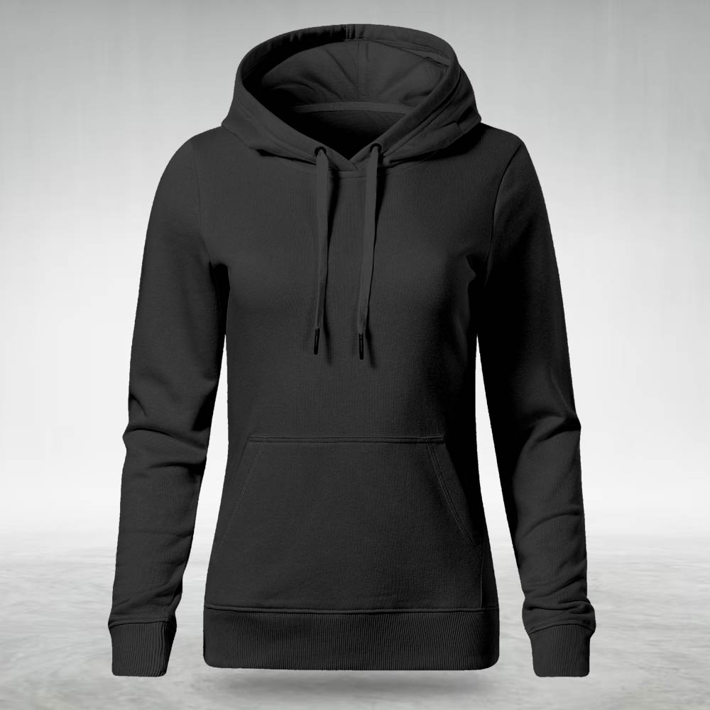 Frauen Hoodie schwarz vorne ⚒️ Ruhrpott Shirt Frauen Hoodie schwarz vorne