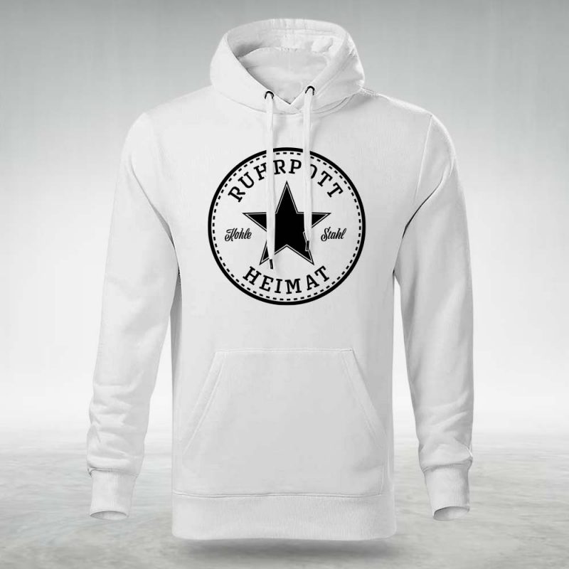 Männer Hoodie Ruhrpott Star weiß