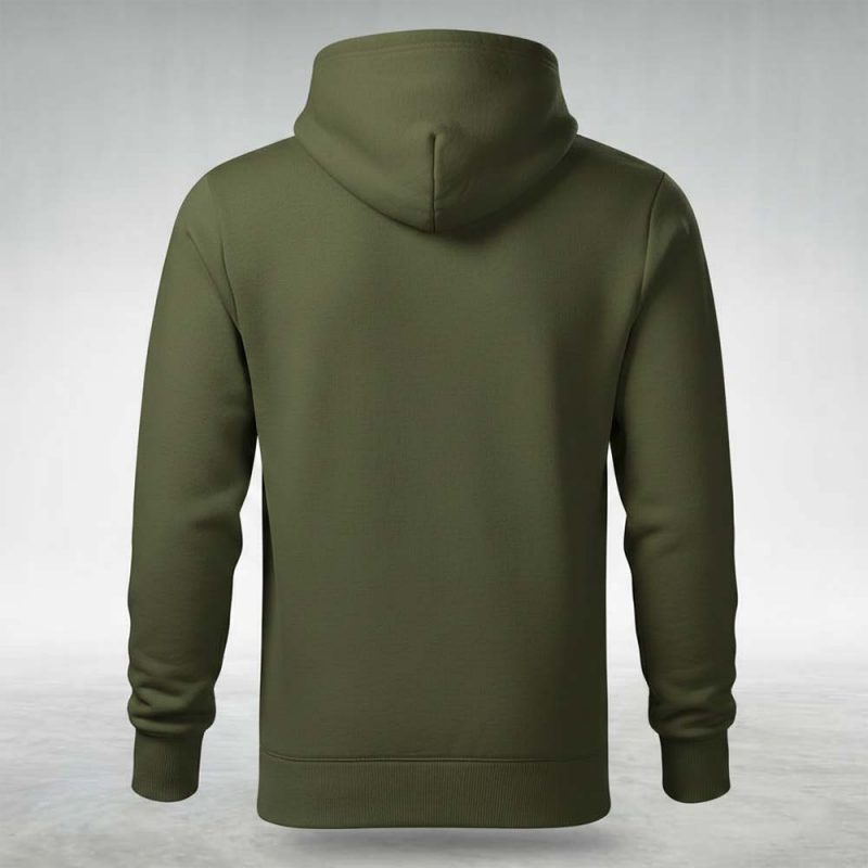 Männer Hoodie olive hinten