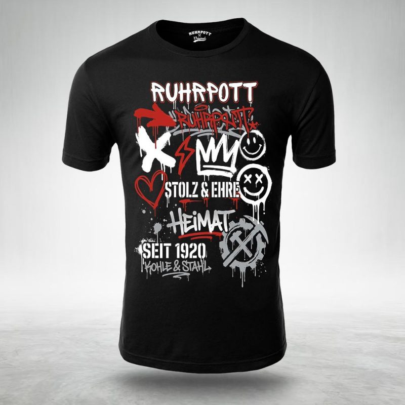 Männer T Shirt Grafitti Ruhrpott